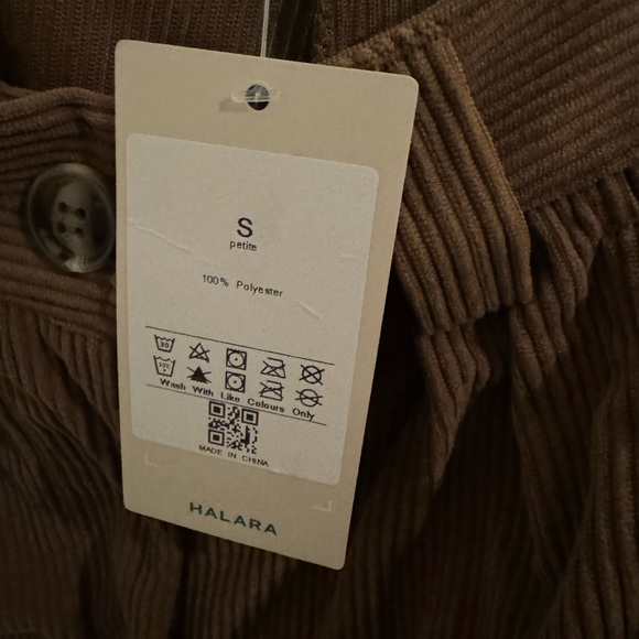 Halara Mid Rise Button Zipper Side Pocket Corduroy Casual Pants - Picture 7 of 11